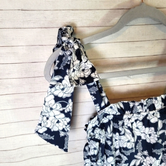 J.CREW MAGNOLIA FLORAL TIE SHOULDER SUNDRESS IN NAVY, SZ XS - Picture 3 of 11